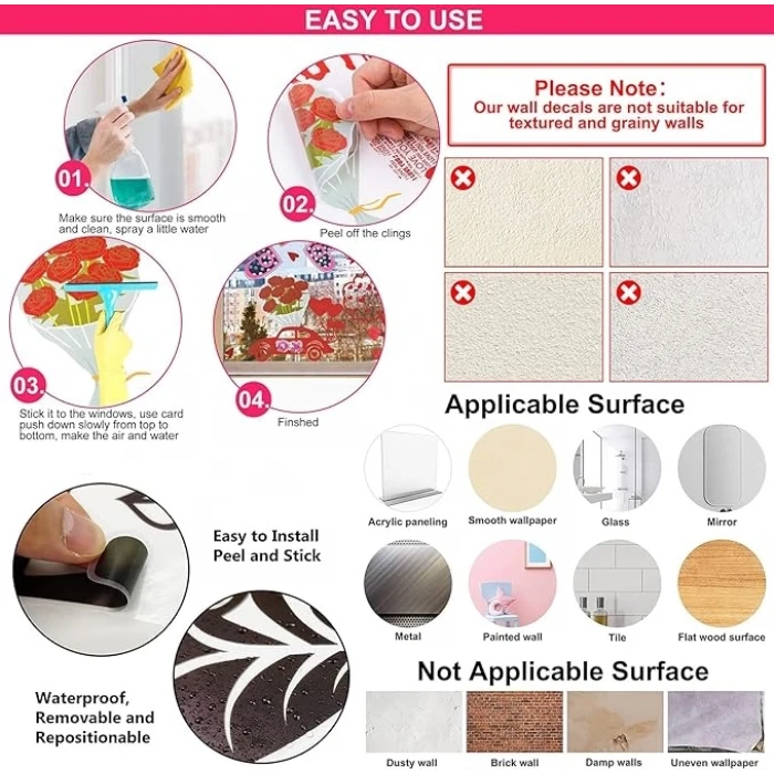 ieg™ Tropikal Bitkiler Duvar Stickerı Model A