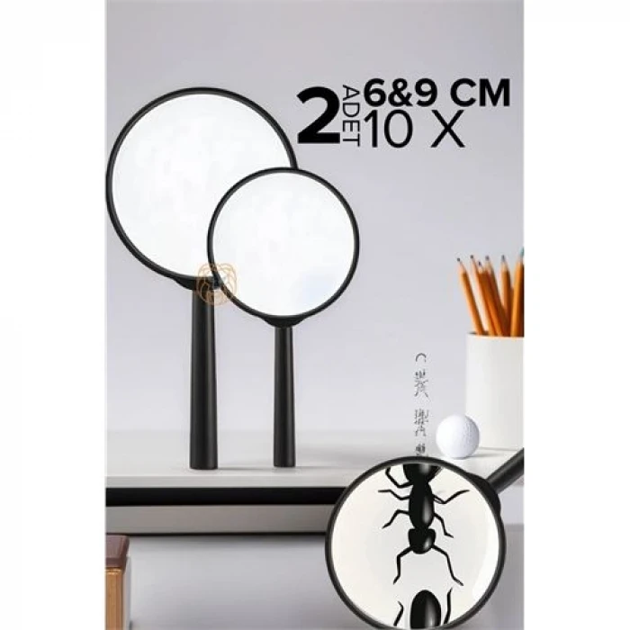 ieg™ Turk 10x Büyüteç 6 Ve 9 Cm 2 Li Set