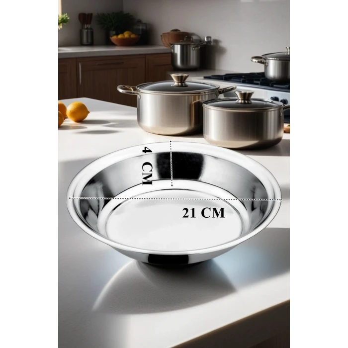 ieg™ Turk 21 Cm 4 Lü Tabak Seti Paslanmaz Çelik B.caprio Design