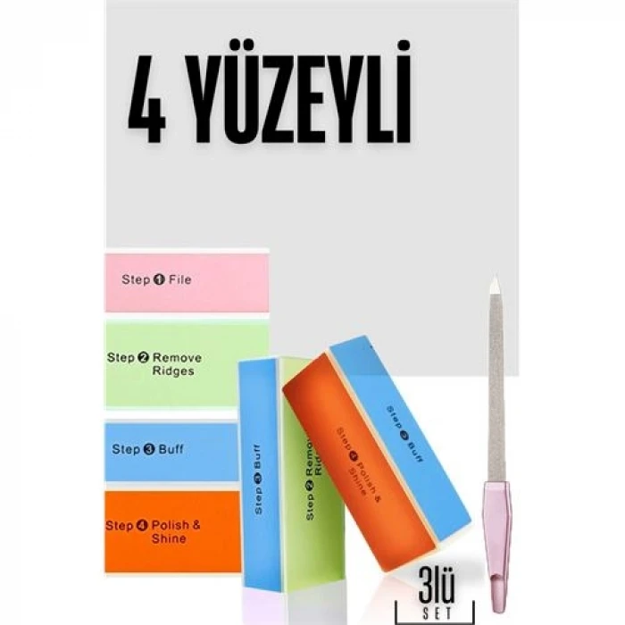 ieg™ Turk 4 Yüzeyli Törpü Ve Parlatma Blok Sünger 3 Lü Set
