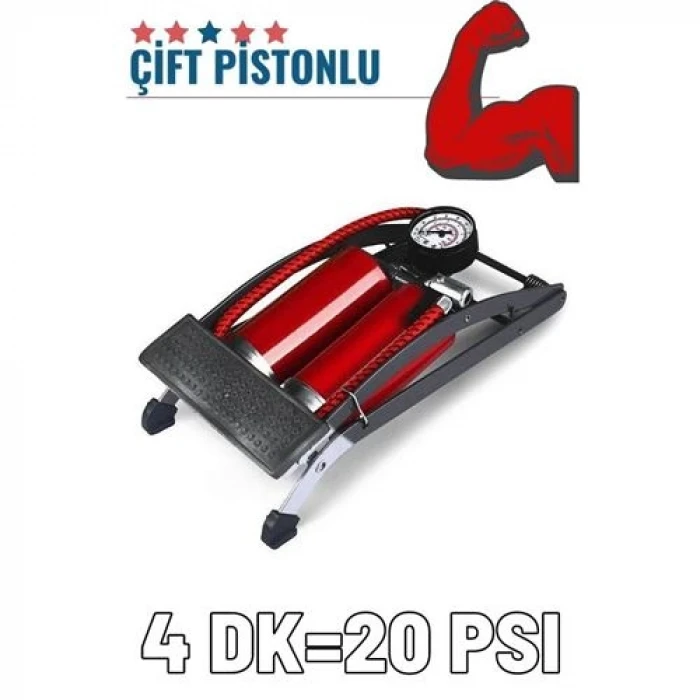ieg™ Turk Ayaktan Çift Pistonlu Lastik Şişirme Pompası