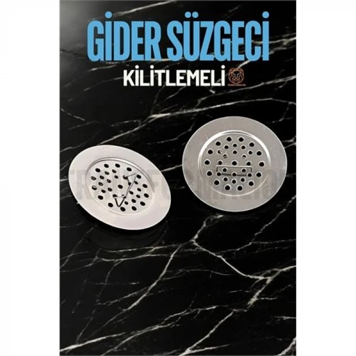 ieg™ Turk Kilitlenebilir Metal Lavabo Evye Süzgeci 2 Adet