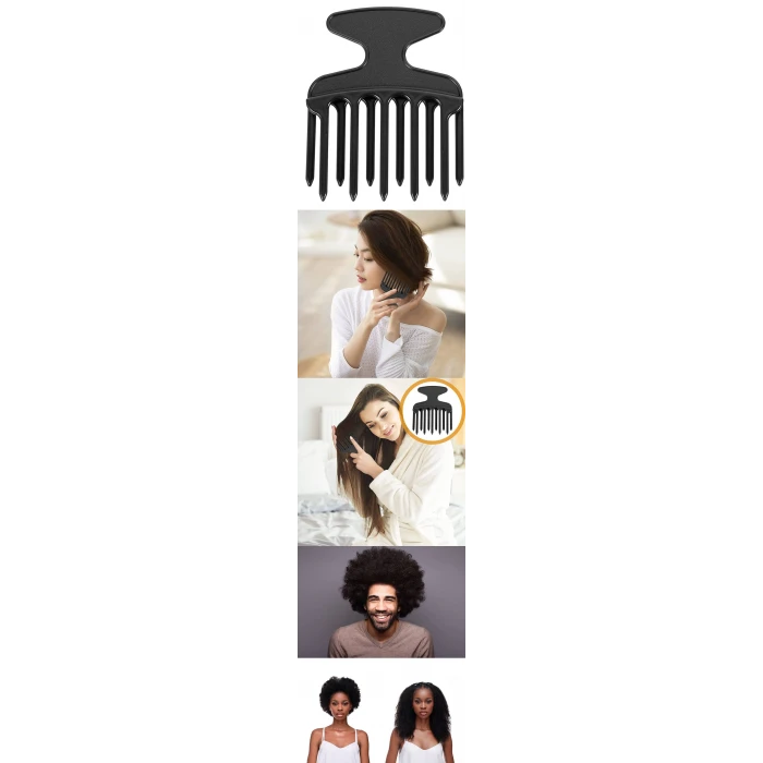 ieg™ Turk Kıvırcık Saç Açıcı Afro Perma Tarağı