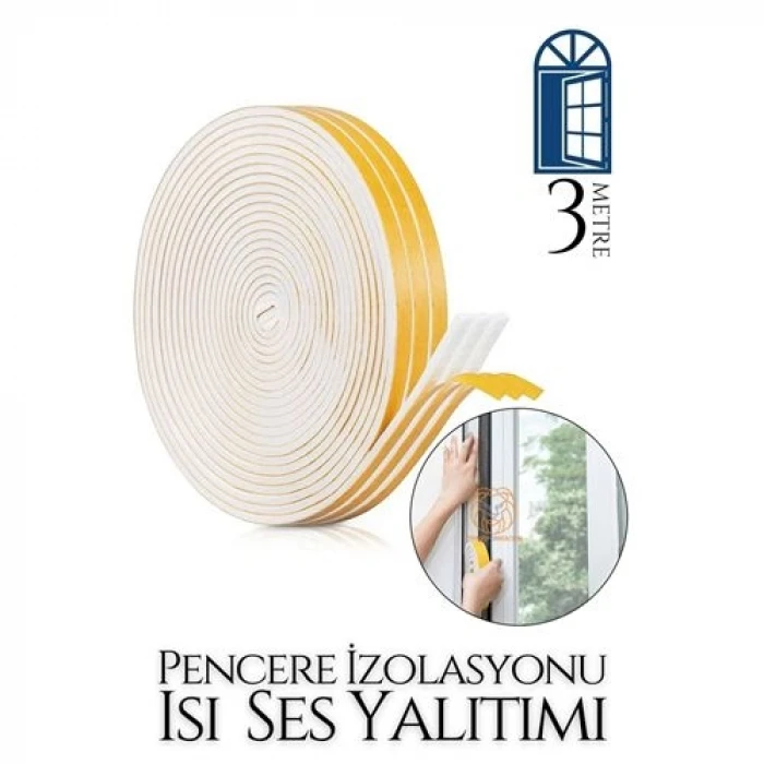 ieg™ Turk Pencere Ses Isı Yalıtım Sünger Bant 3 Metre