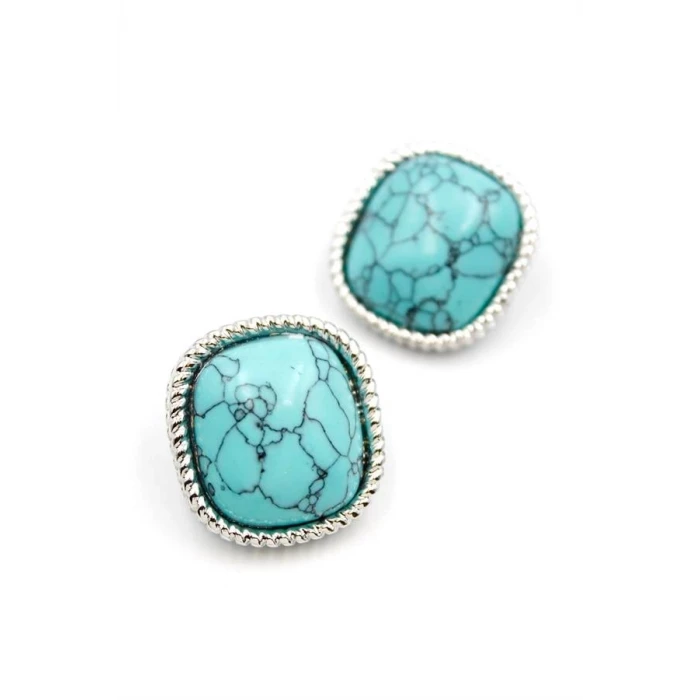 ieg™ Turkauz Taşlı Küpe - Gümüş