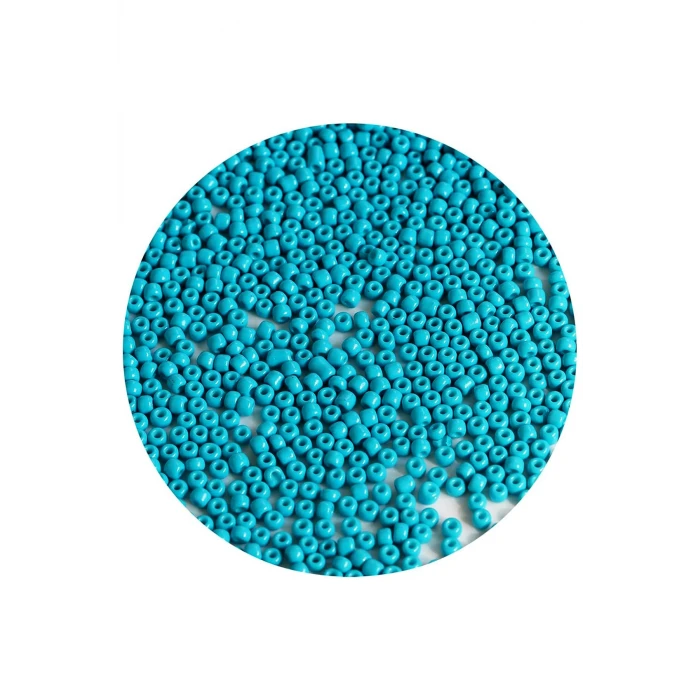 İEG Turquaz Mavi Renk 4 mm Yaklaşık 660 adet / 60 gram Cam Boncuk Oya Yazma Bileklik ve Kolye