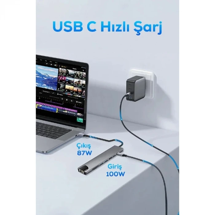 ieg™ Type C Girişli 8 Port Dönüştürücü Ve Çoklayıcı