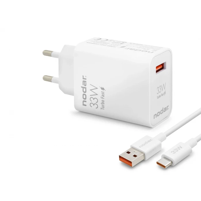 ieg™ Type-C Hızlı Şarj Seti 33W Usb Adaptörlü - Beyaz ND1006