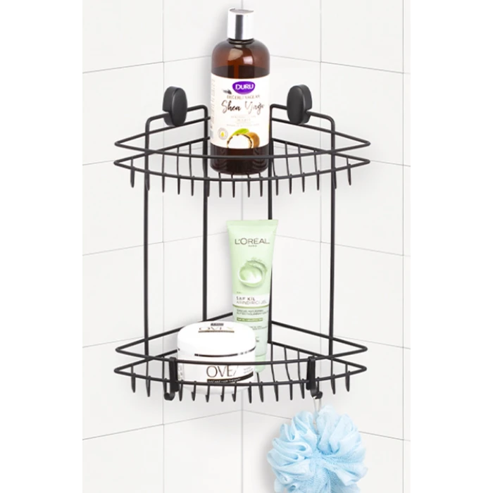 İEG Üçgen Köşelik Pasifik İki Katlı 22 Cm Dübelli Siyah -DS-734