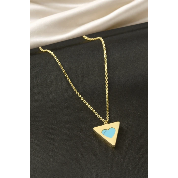 ieg™ Üçgen Sedef Çelik Kolye