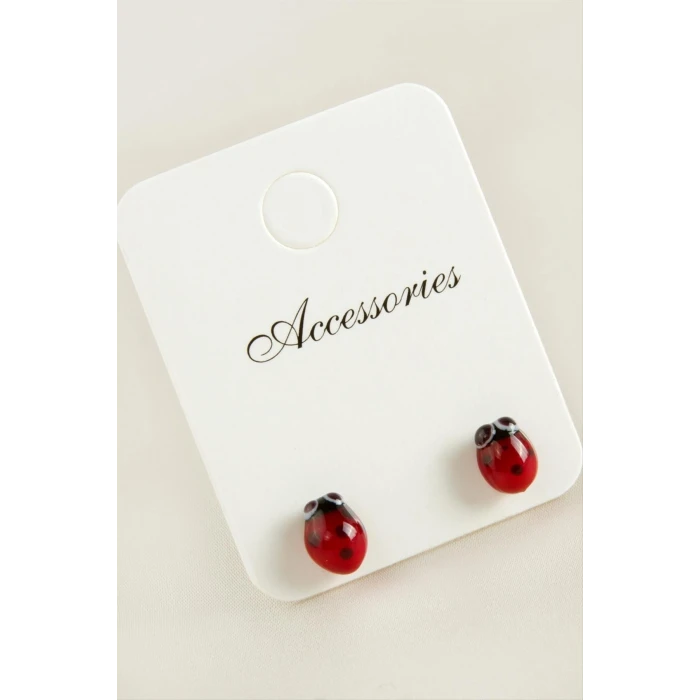 ieg™ Uğur Böceği Cam Küpe