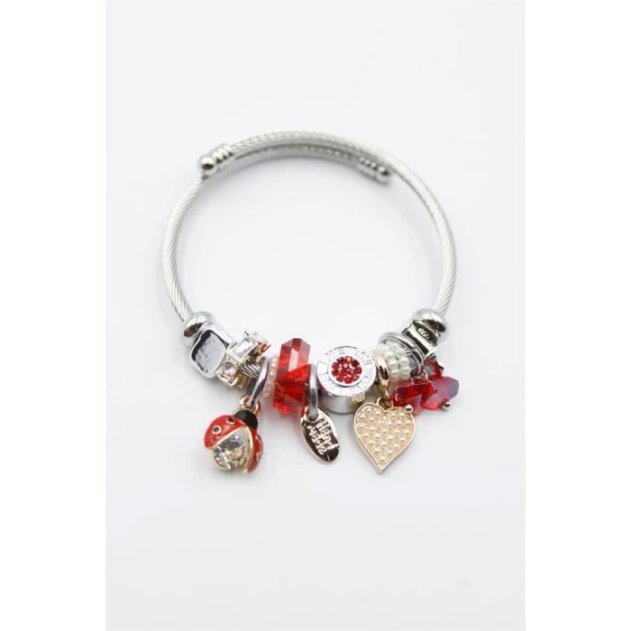 ieg™ Uğur Böceği Charmlı Bilezik - Kırmızı