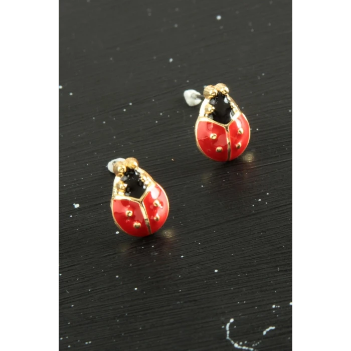 ieg™ Uğur Böceği Mineli Minik Küpe