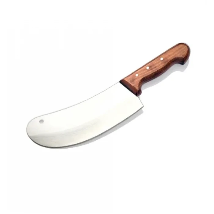 ieg™ Ündeğerli Bursa Paslanmaz Mutfak Soğan Satırı, Börek Bıçağı No:1, 15 cm - Ahşap Sap