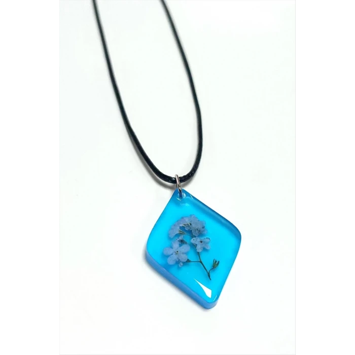 ieg™ Unutmabeni Çiçeği Baklava Dilimli Epoksi Kolye