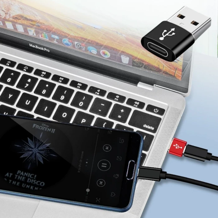 ieg™  USBden TYPE-C ye Dönüştürücü Adaptör Veri Aktarımı Sağlayıcı Şarj Data Çevirici