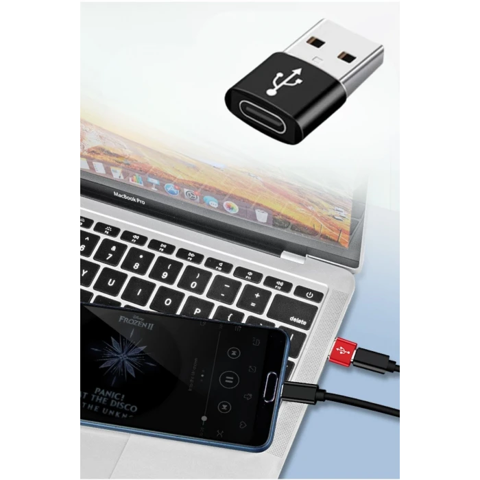 ieg™  USBden TYPE-C ye Dönüştürücü Adaptör Veri Aktarımı Sağlayıcı Şarj Data Çevirici