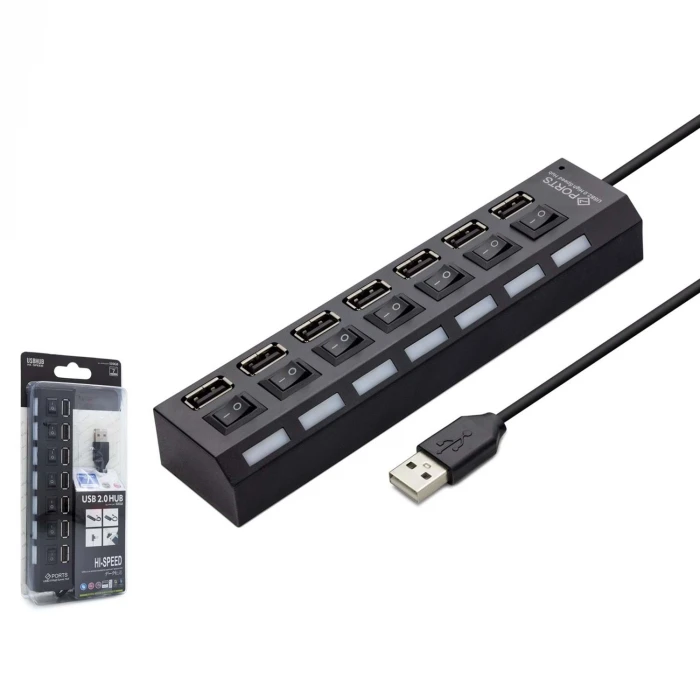 ieg™ Usb Hub 7*Usb Siyah HDX7001