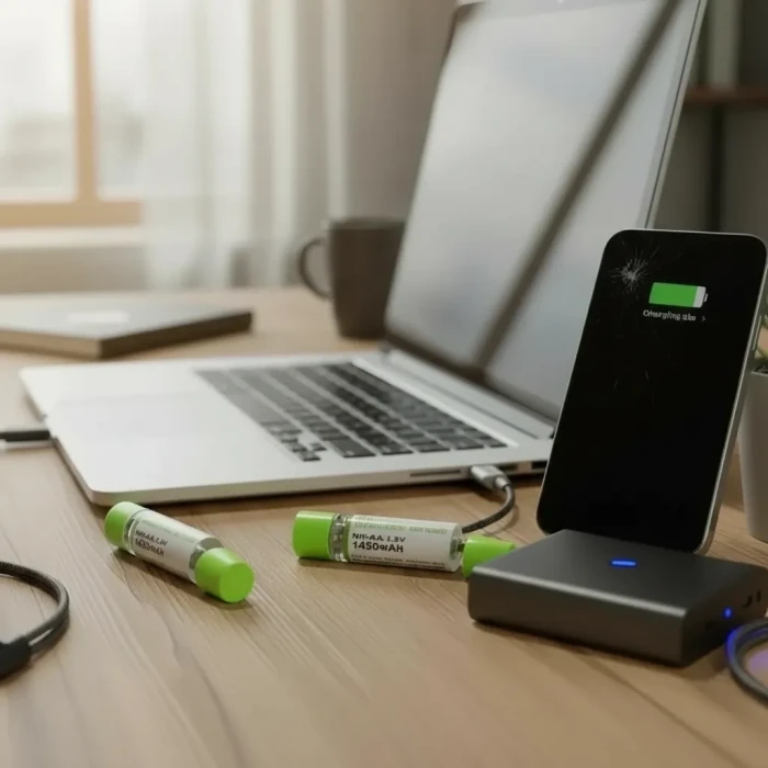 ieg™ Usb ile Şarj Olabilen 2 li 1450 mah Lityum Kalın Şarjlı Kalem Pil