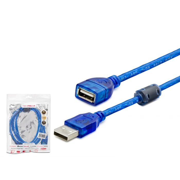 ieg™  Usb Uzatma Kablosu 3 M - Şeffaf Mavi̇ HDX7535