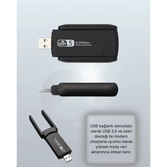 ieg™ USB WiFi Adaptör – 1200 Mbps Hız