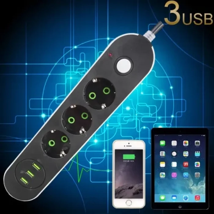 ieg™ USB Yuvalı Üçlü Priz
