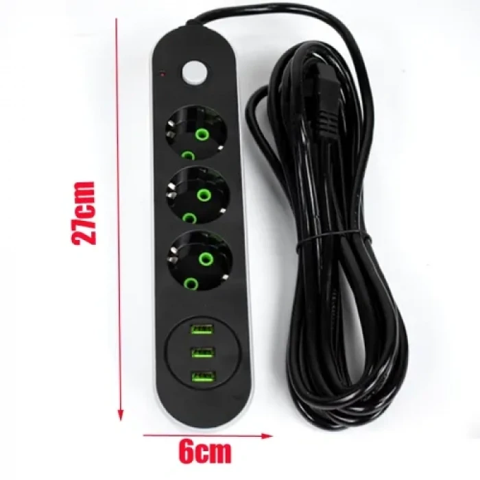 ieg™ USB Yuvalı Üçlü Priz