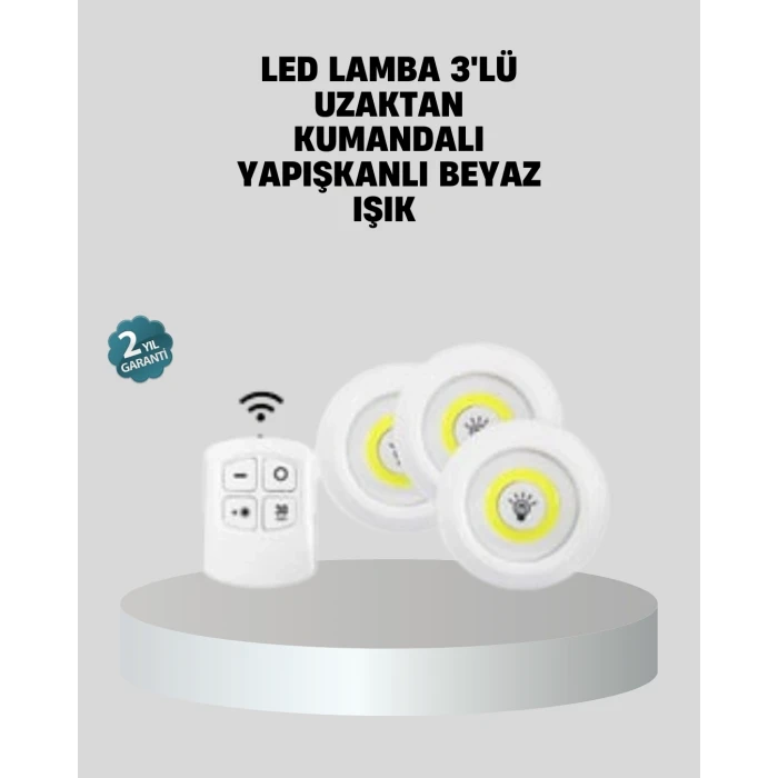 ieg™ Uzaktan Kumandalı 3’lü Ayarlanabilir Spot LED Işık Seti