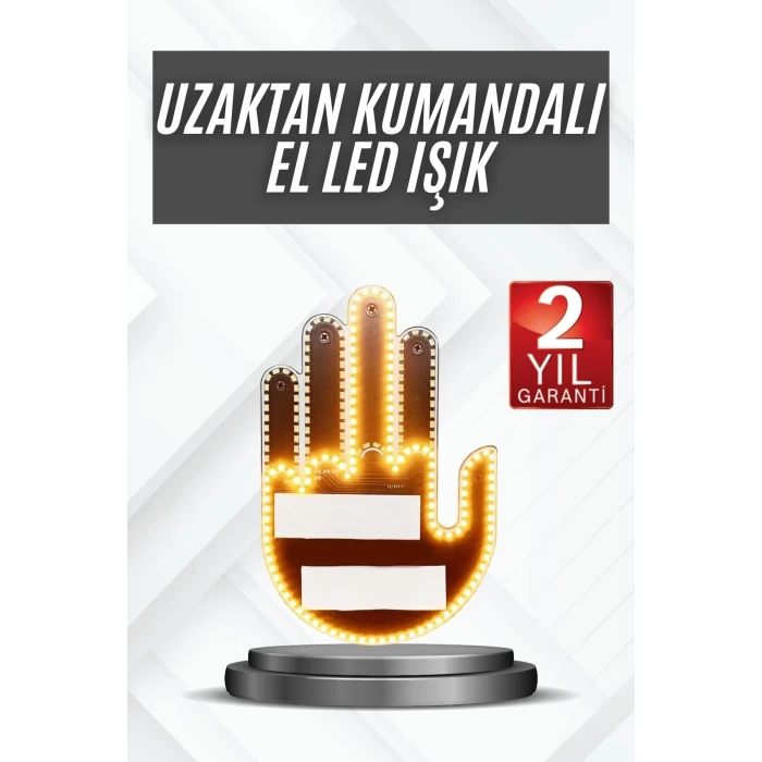 ieg™ Uzaktan Kumandalı El Orta Parmak Led Araç Camına Özel