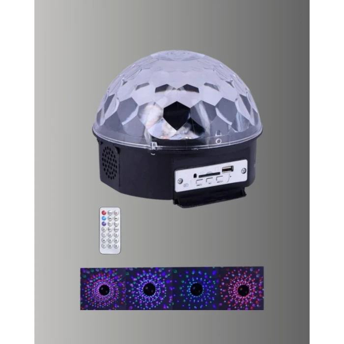 ieg™ Uzaktan Kumandalı RGB LED Disko Topu Bluetooth Hoparlörlü