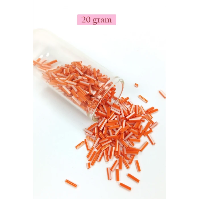 İEG Uzun Boru Kesme Boncuk Çap 2mm Uzunluk 10 mm - 4 Renk - Toplam 80 Gram - BNC433