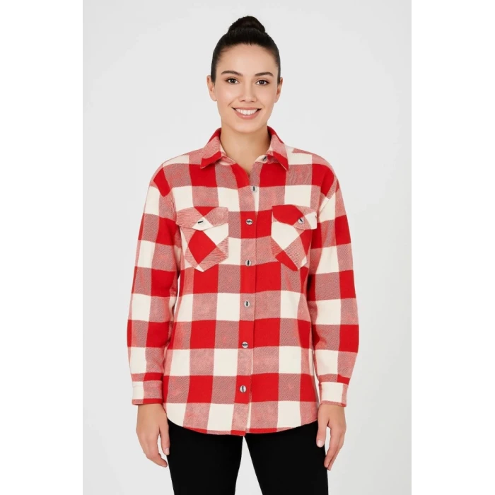 ieg™ Uzun Kollu Oduncu Gömlek - Bordo