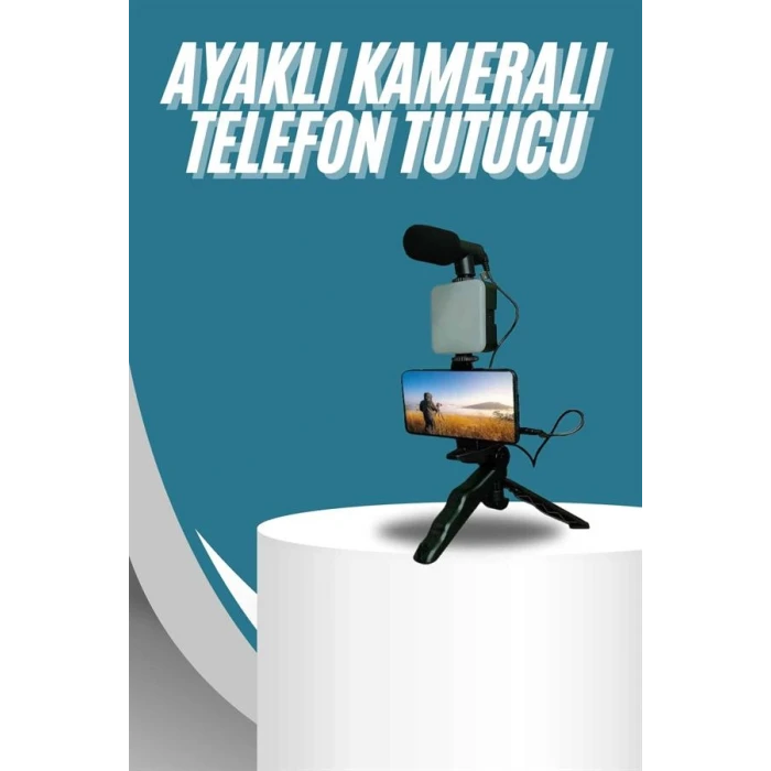 ieg™ Video Making Kit Telefon Tutucu Vlog Video Mini Led Işıklı