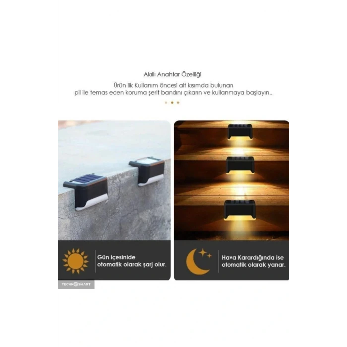 ieg™ WaterProof Solar Merdiven Lambası 4 Adet