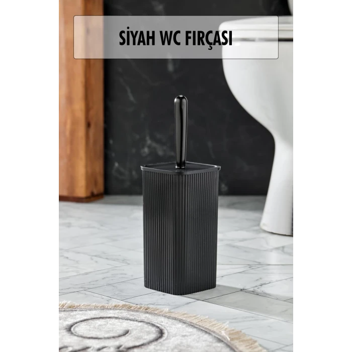 ieg™ WC Fırçası & Tuvalet Fırçası Siyah 2 Parça