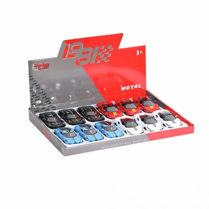 ieg™ WK-6643-06S Çek Bırak Şeritli Spor Araba 1:43 -Vardem