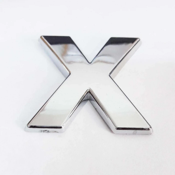 ieg™ X Harfi Villa Tipi Krom Yapışkanlı 9 cm Harf
