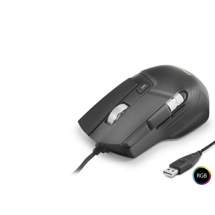 ieg™ X13 Gaming Mouse 12400 Dpi 10 Tuş Makro 1000 Hz Rgb - Siyah