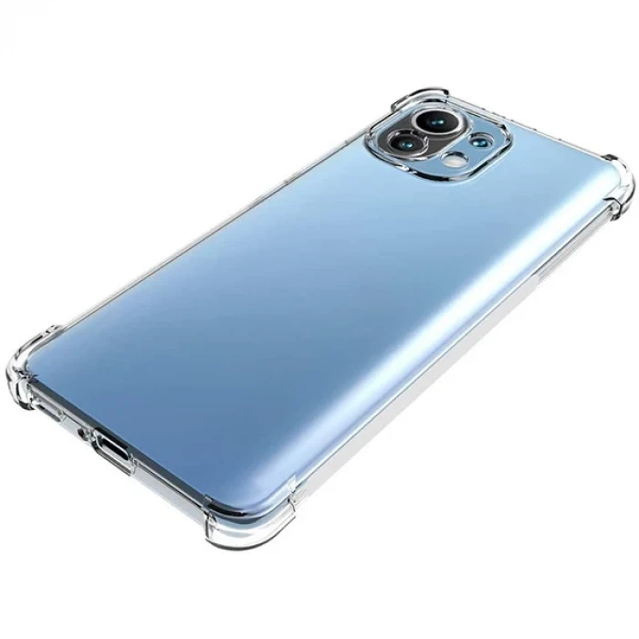 ieg™ Xiaomi Mi 11 Lite Kamera Korumalı Shockproof Şeffaf Silikon Kılıf
