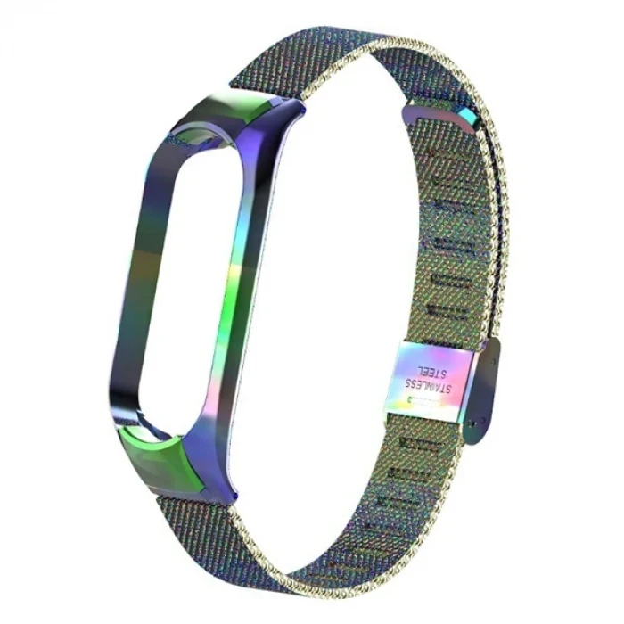 ieg™ Xiaomi Mi Band 5 Metal Kayış Kordon Kopçalı Milano Loop