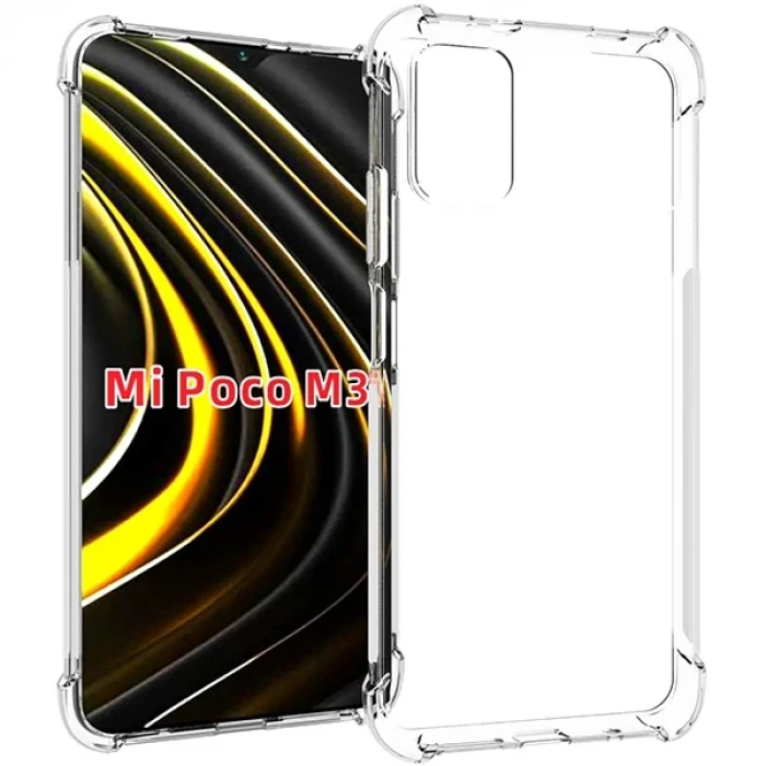ieg™ Xiaomi Poco M3 Kamera Korumalı Shockproof Darbe Emici Silikon Kılıf