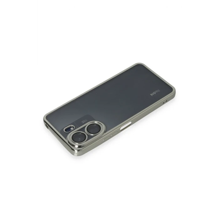 ieg™  Xiaomi Redmi 13C Kılıf Razer Lensli Silikon - Gümüş