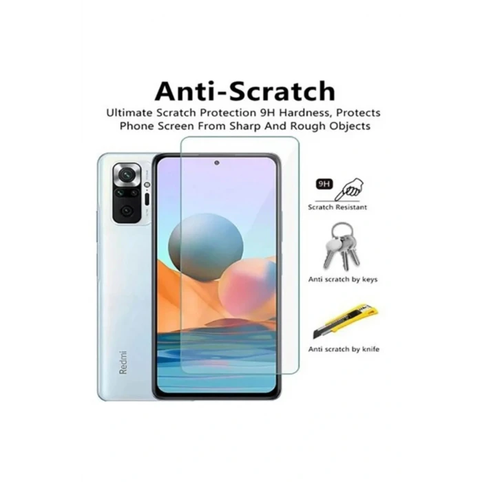 İEG® Xiaomi Redmi Note 10 Uyumlu Premium Ekran Koruyucu 9h Sert Temperli Kırılmaz Cam Koruma Şeffaf