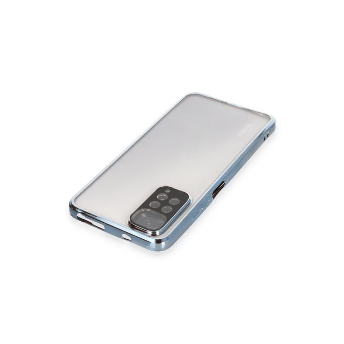ieg™  Xiaomi Redmi Note 11 Kılıf Razer Lensli Silikon - Açık Mavi