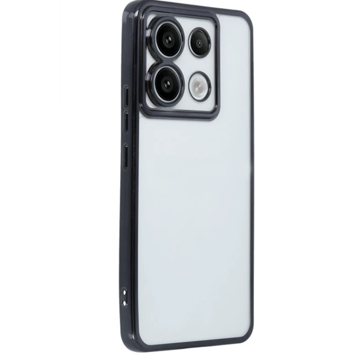 ieg™  Xiaomi Redmi Note 13 Pro 4G Kılıf Razer Lensli Silikon - Siyah