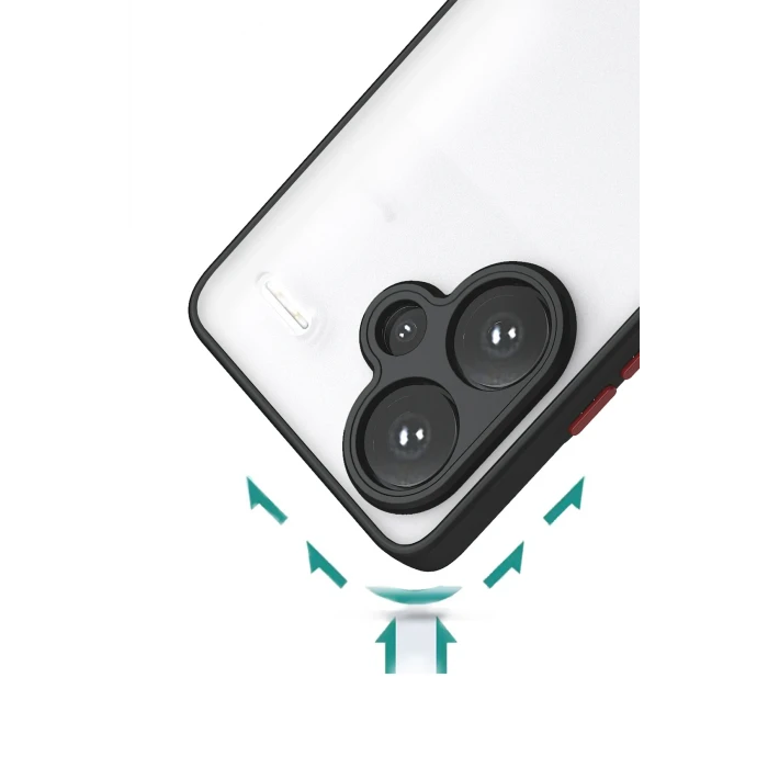 ieg™  Xiaomi Redmi Note 13 Pro Plus Kılıf Montreal Silikon Kapak - Siyah