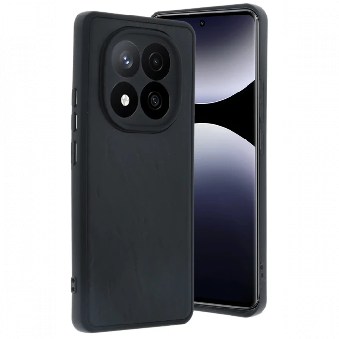 ieg™  Xiaomi Redmi Note 14 Pro 5G Kılıf Aras Deri Kapak - Siyah