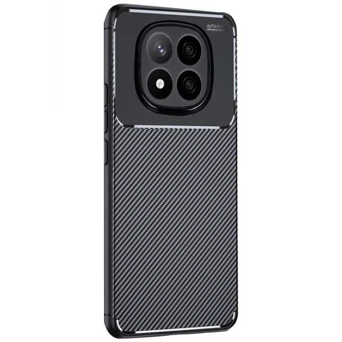 ieg™  Xiaomi Redmi Note 14 Pro 5G Kılıf Auto Focus Karbon Kapak - Siyah