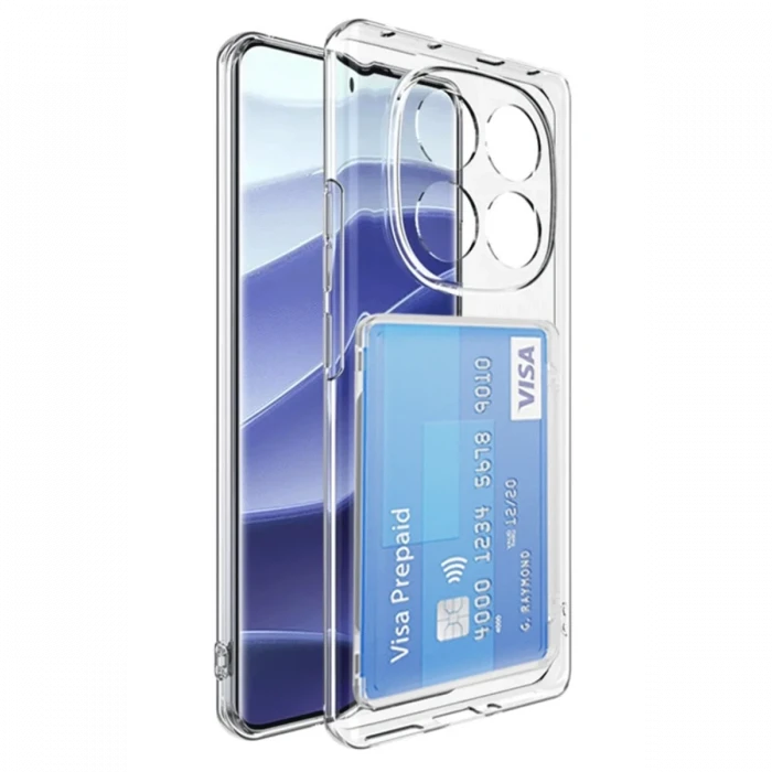 ieg™  Xiaomi Redmi Note 14 Pro Plus Kılıf Kart Şeffaf Silikon - Şeffaf
