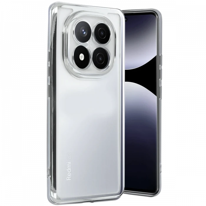 ieg™  Xiaomi Redmi Note 14 Pro Plus Kılıf Razer Lensli Silikon - Gümüş